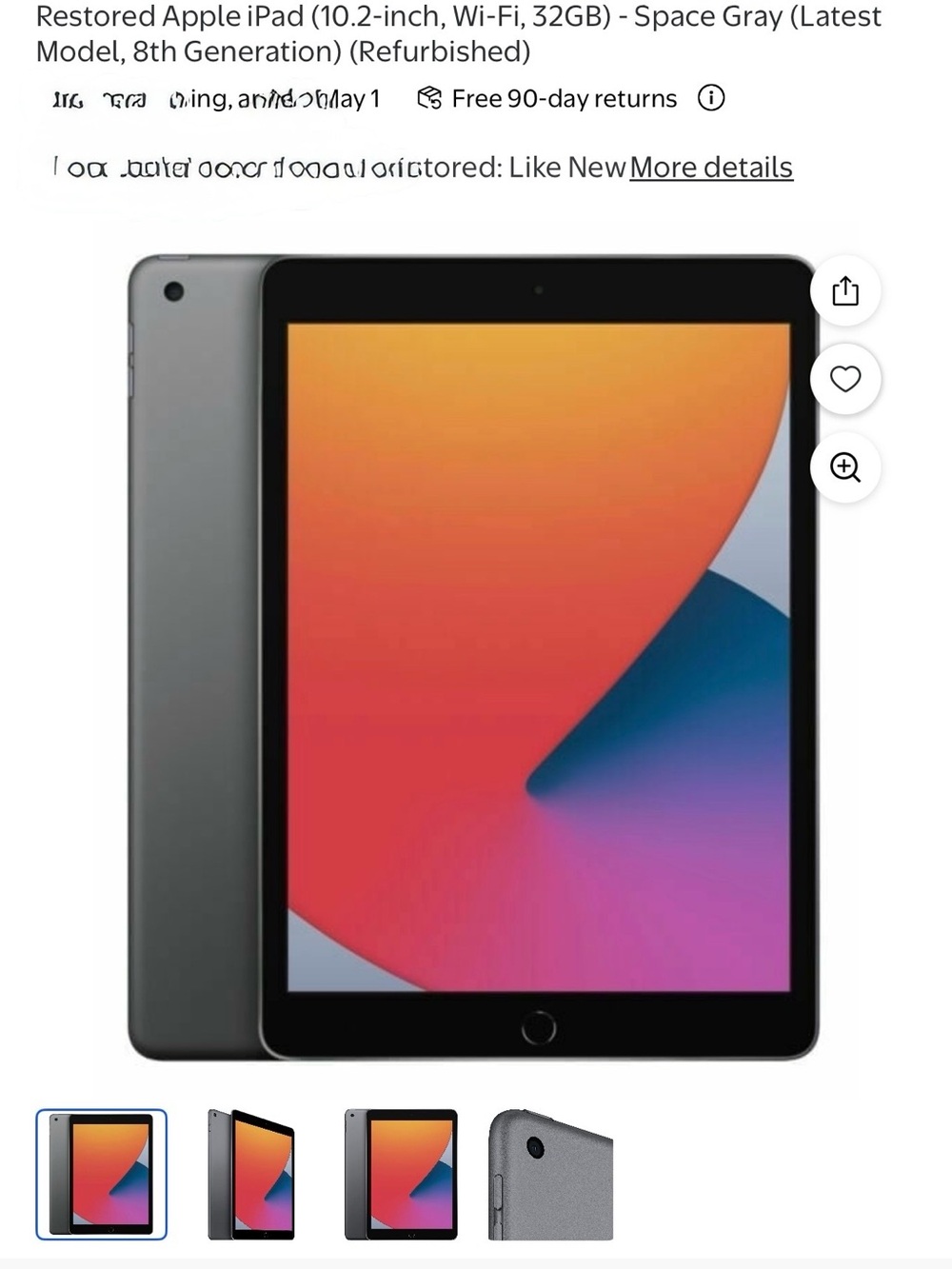 Apple iPad in Space Gray with Black Front Bezel